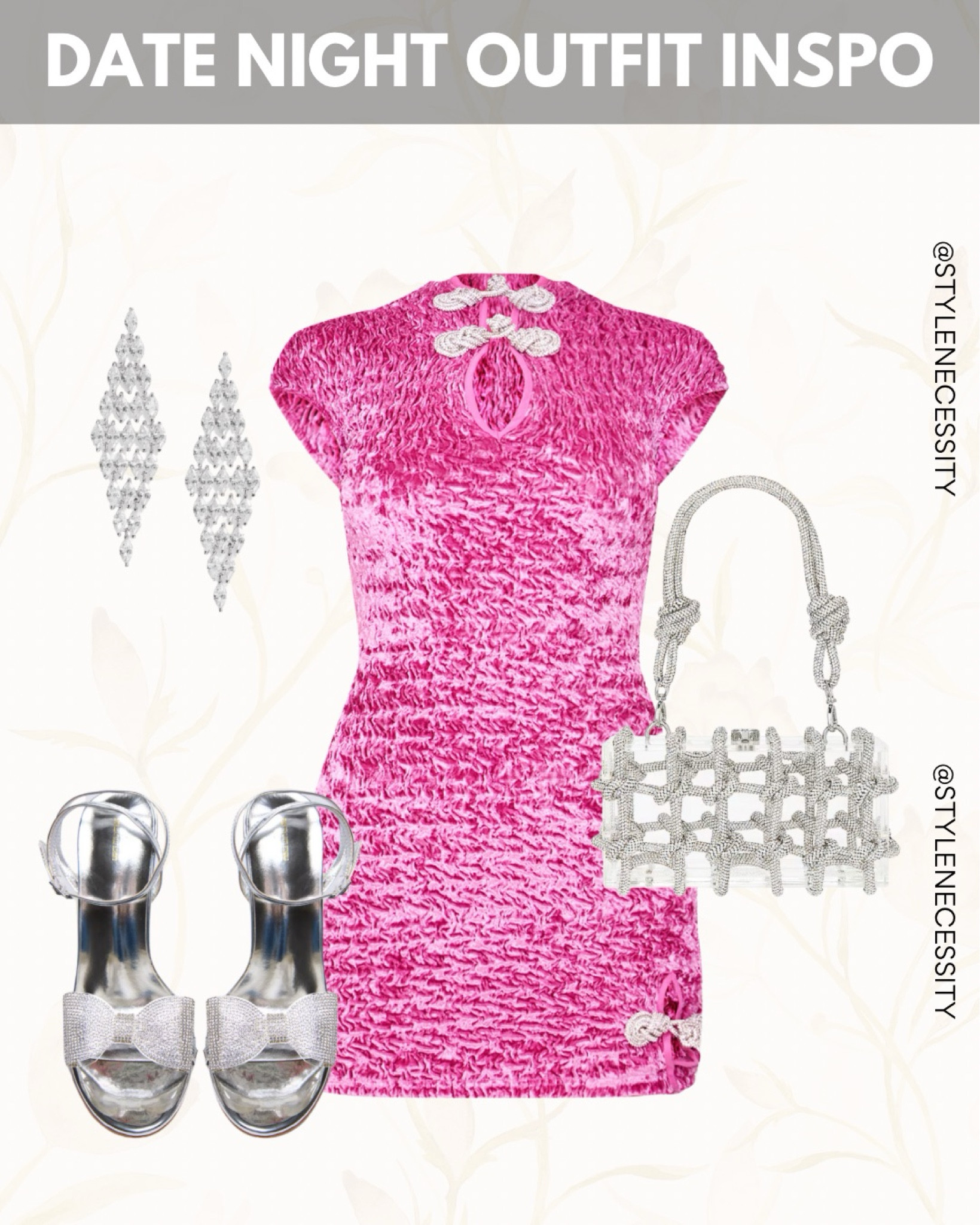 Get ready for a chic date night look with this stunning pink mini dress paired with sleek silver accessories! 💖✨ Whether you’re heading out for dinner or a night of fun, this outfit radiates confidence and style. The bold pink brings a pop of color, while silver details add the perfect touch of elegance. Pair with strappy heels and a statement clutch to complete the look. Shop now for the ultimate date night ensemble! #DateNightOutfit #PinkDress #SilverAccessories #OutfitInspo #ChicStyle #FashionFinds #NightOut

#LTKStyleTip #LTKParties #LTKShoeCrush