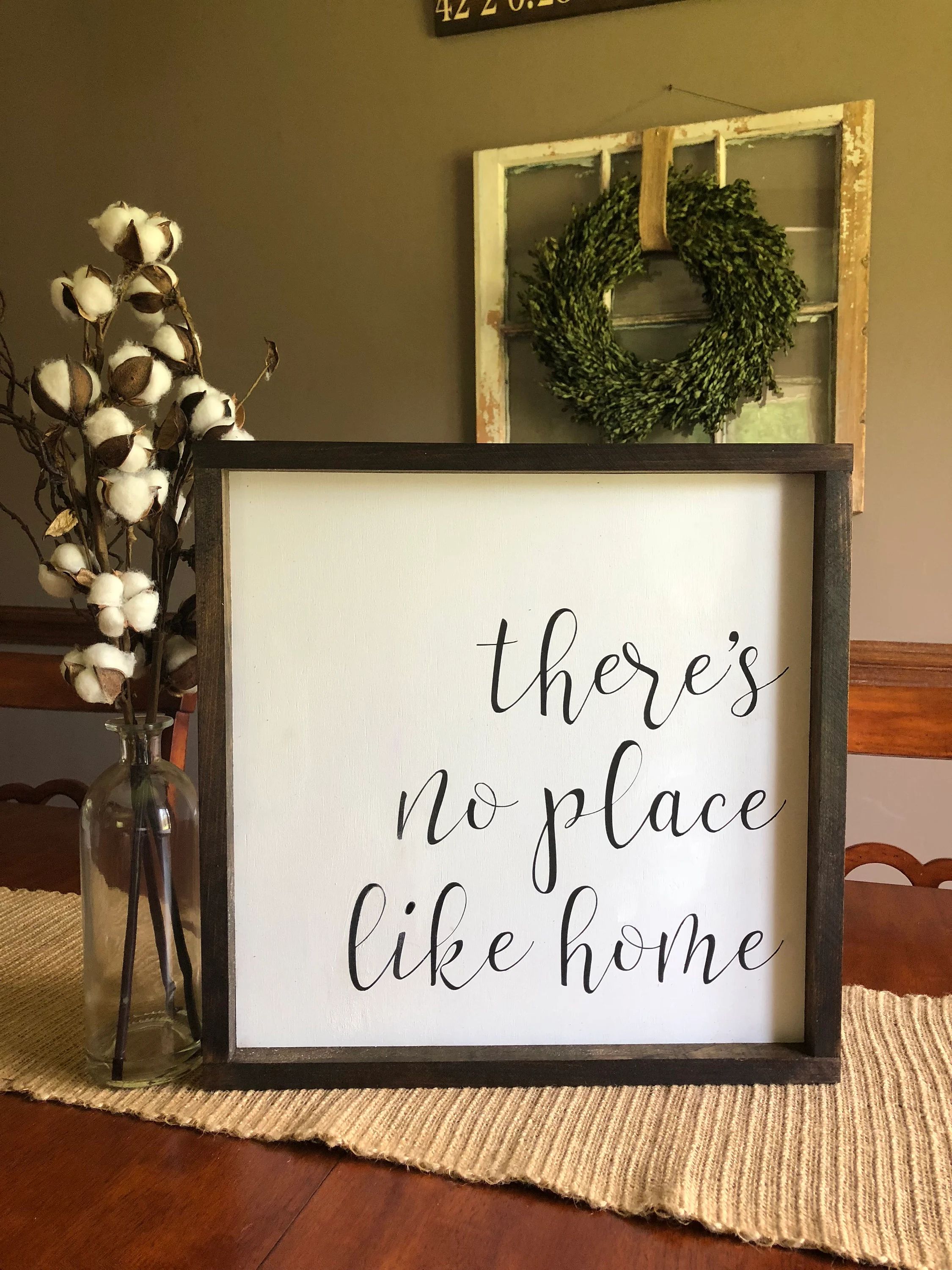 There’s no place like home framed wooden sign | Etsy ROW