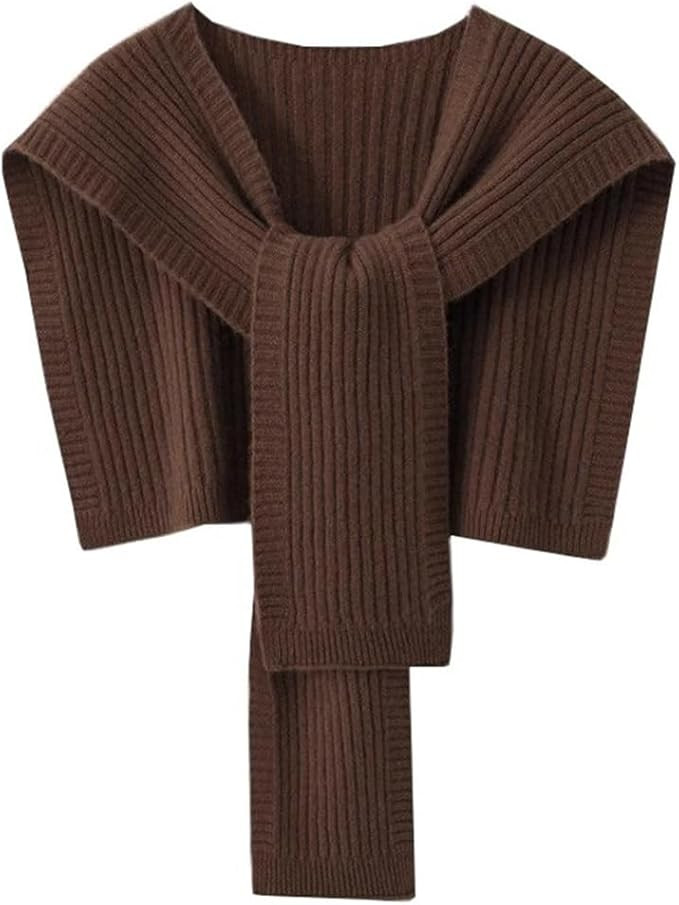 Soft Knitted Scarf for Women Solid Color Shawl Wraps for Women Travel Casual Cardigan Knotted Sho... | Amazon (US)