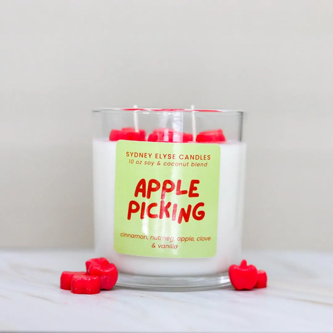 Apple Picking Soy & Coconut Blend Candle Fall Candles, Fall Scented Soy Candles, Apple Candles, A... | Etsy (US)