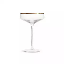 Habitat Gold Rim Set of 4 Champagne Coupe | Habitat UK