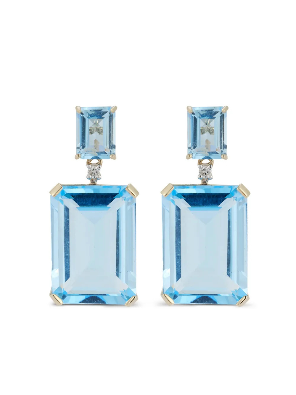 Mateo blue topaz drop earrings - Gold | Farfetch Global