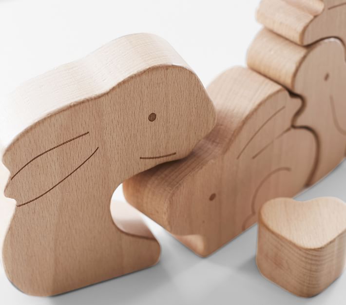 Wooden Bunny Decorative Puzzle | Pottery Barn Kids
