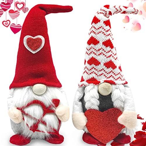 2pcs Valentines Day Gnomes Plush,Cute Mr and Mrs Scandinavian Tomte Doll,Valentines Day Gifts for Hi | Amazon (US)