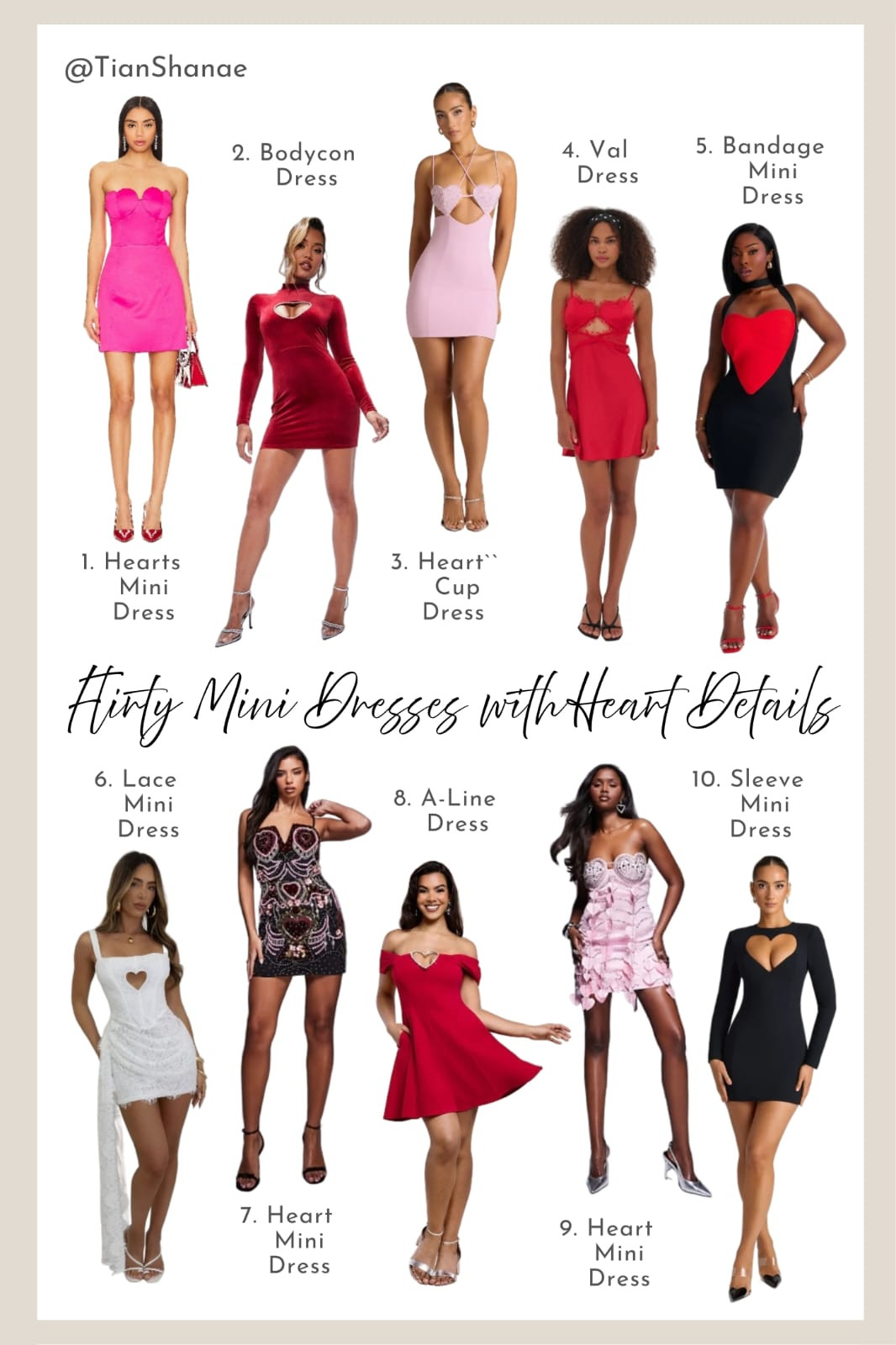 Flirty mini dresses with sweet heart details made for turning heads and stealing hearts. #FlirtyStyle #HeartDetails #MiniDressMoment 

 #LTKValentine #LTKdayinmylife #LTKgrwm