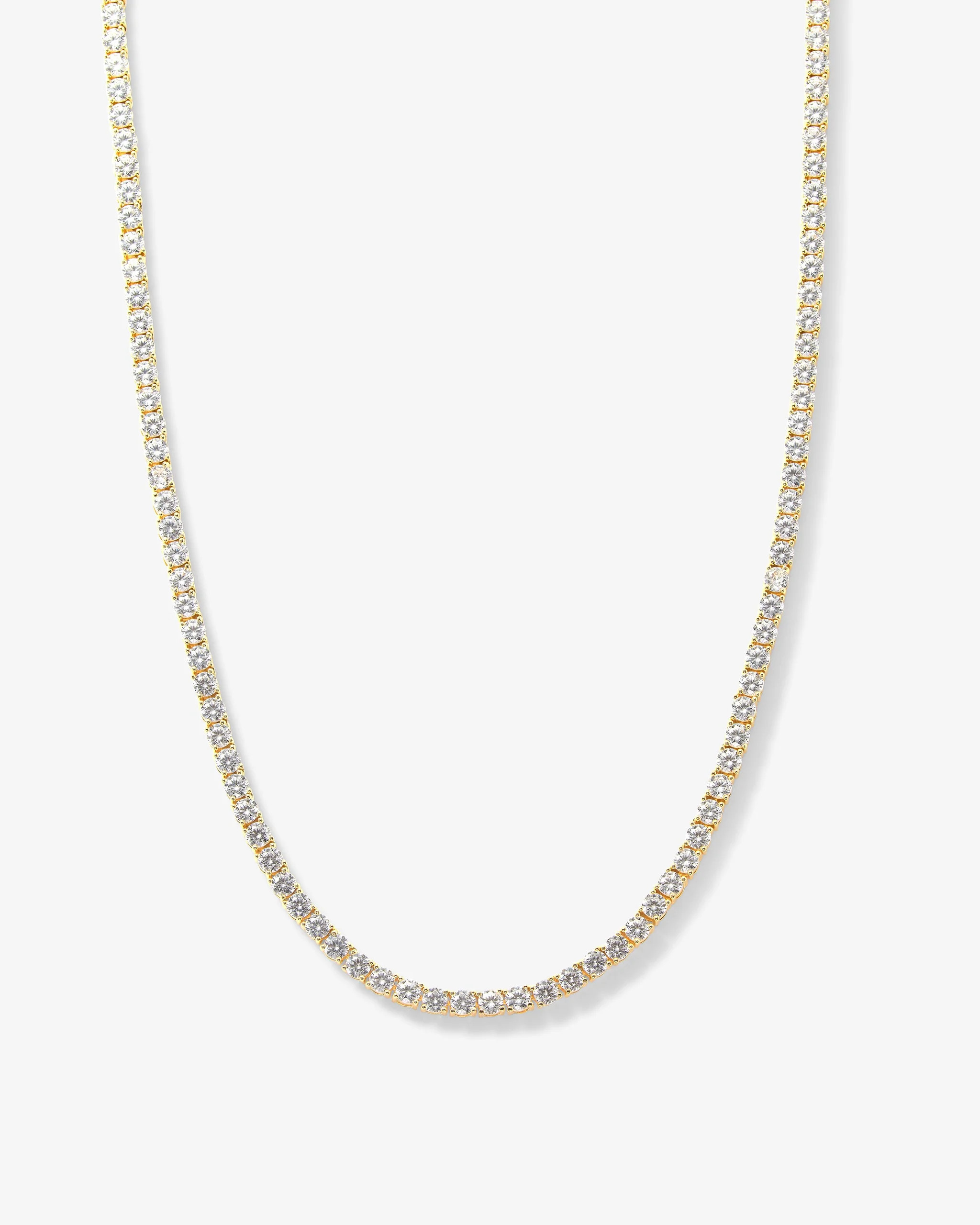 Grand Heiress Tennis Necklace 18" - Gold|White Diamondettes | Melinda Maria Jewelry