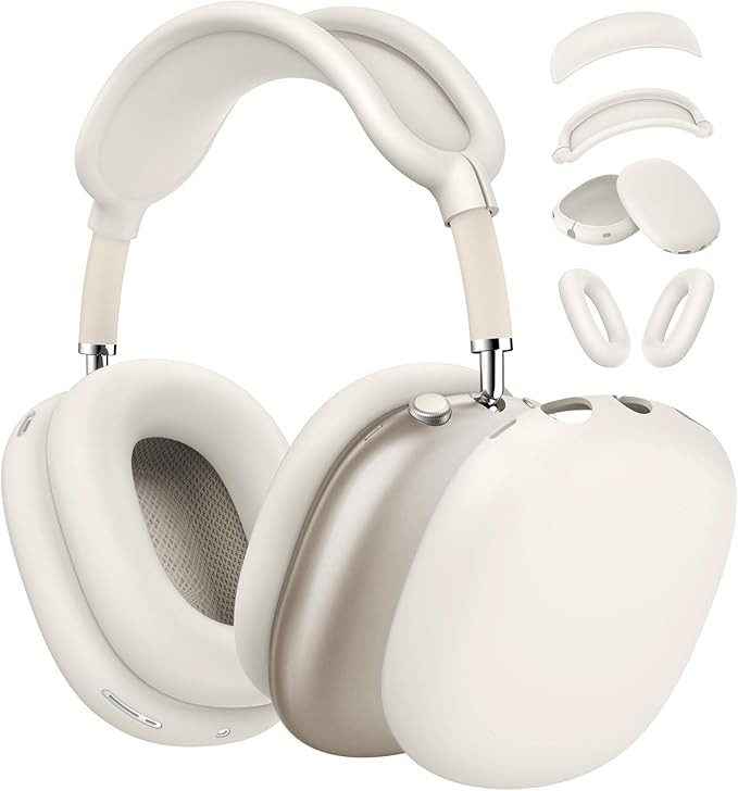 [4 in 1] Silicone Case Cover for AirPods Max USB-C (2024), Anti-Scratch Sweat-Proof Ear Pad Case ... | Amazon (US)