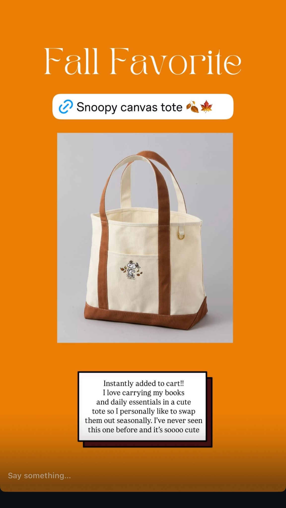Cutest fall tote !!
