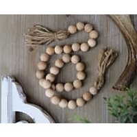 Wood Bead Garland with Tassel  Wooden Bead Strand  Boho Chic  Tiered Tray Decor  Vignette Decor  Shabby Chic Accent Piece | Etsy (US)