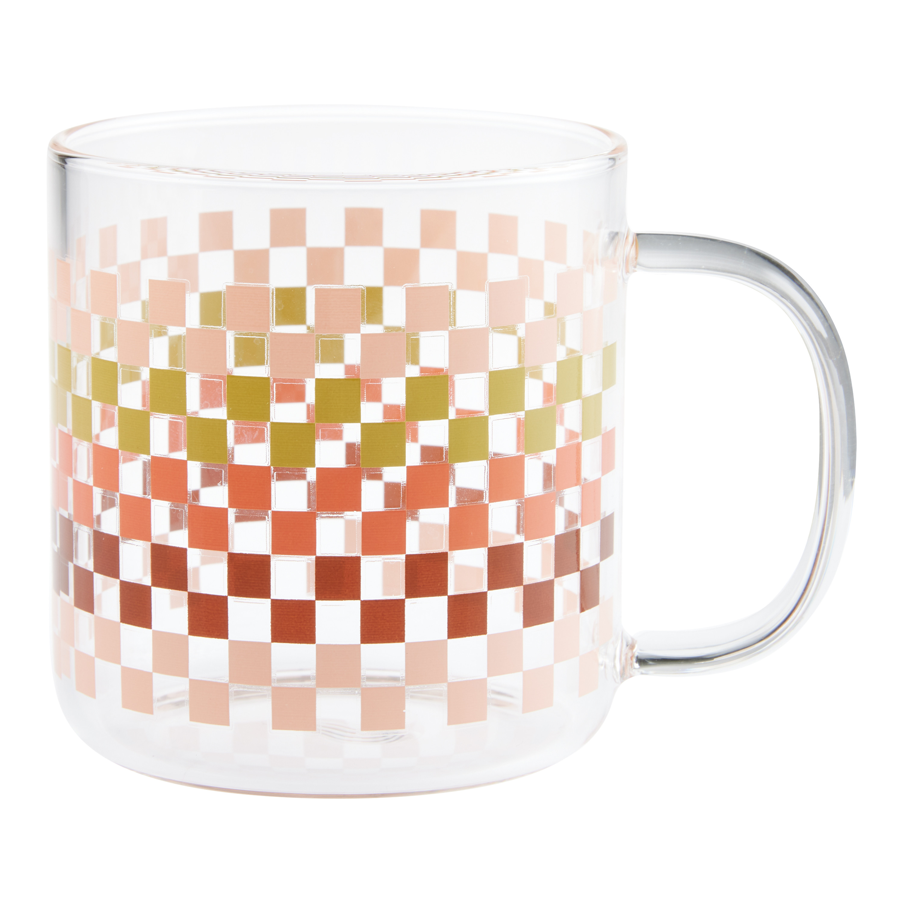 Checkered Glass Mug | World Market