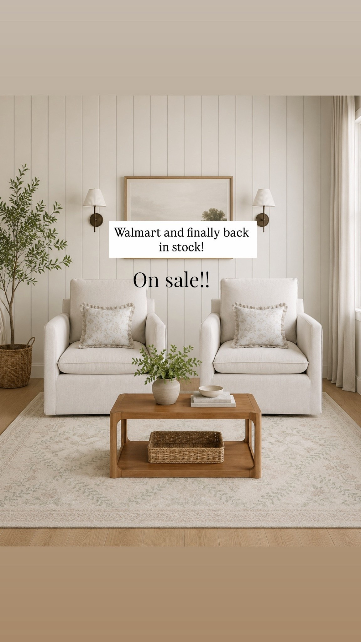 Who says you can’t have a beautiful home on a Walmart budget? Grab this look before it sells back out the chairs have great reviews and they swivel.

#LTKPetite
