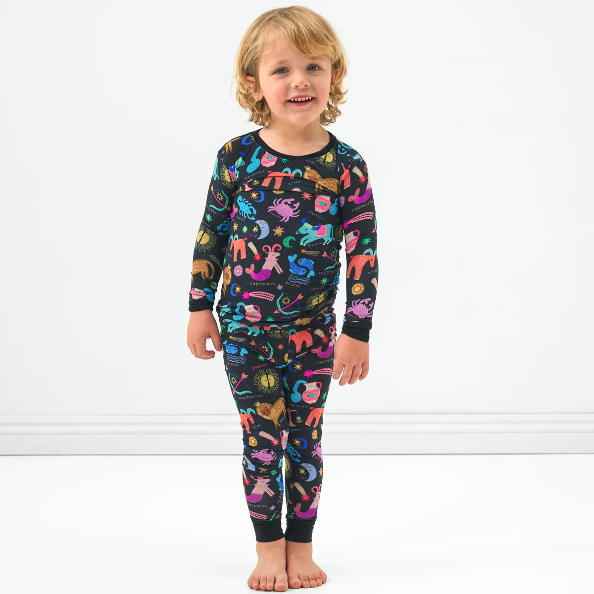 Star Signs Two-Piece Long Sleeve & Pants Pajama Set | Little Sleepies