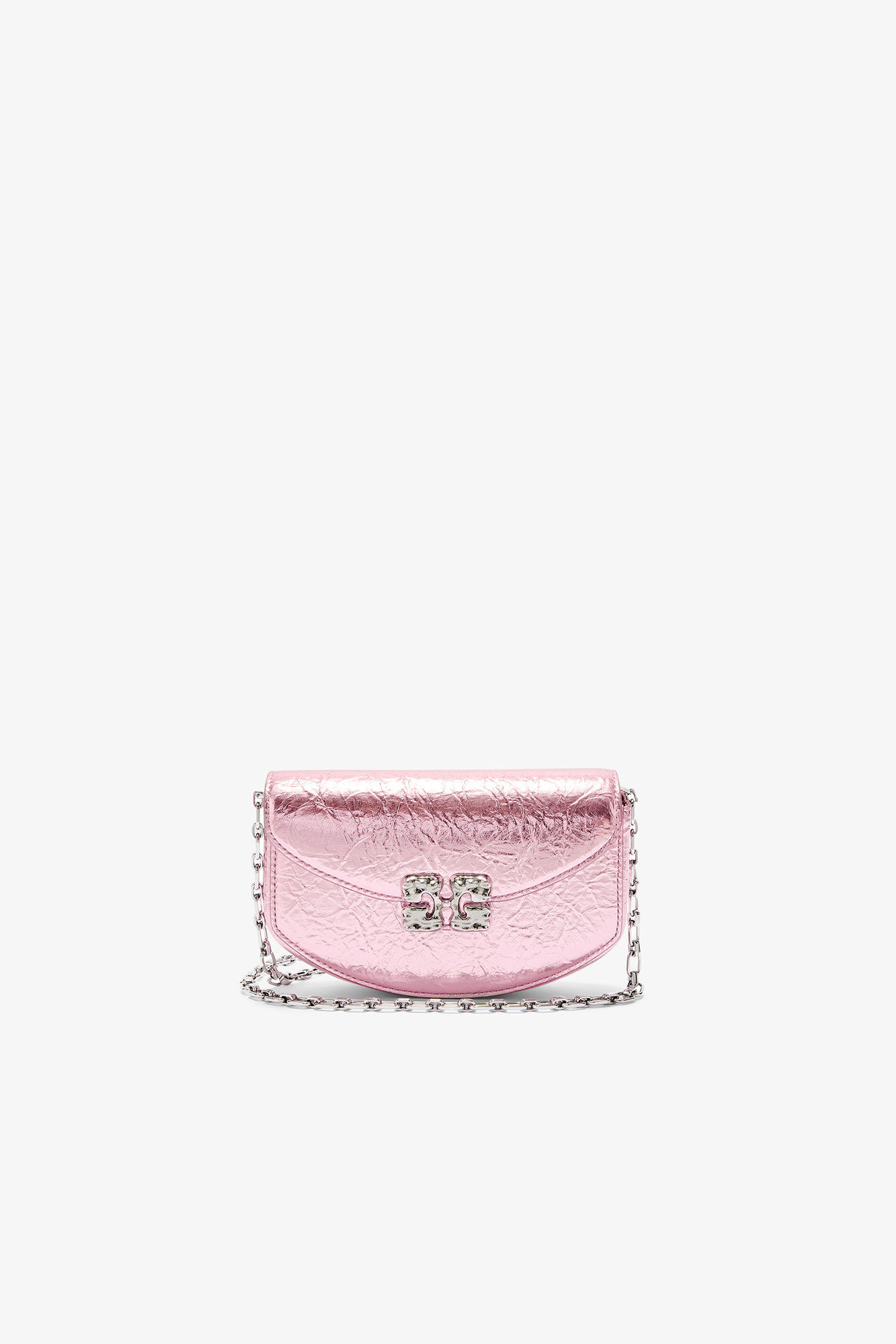 Lulu Wallet On Chain in Metallic | Ganni