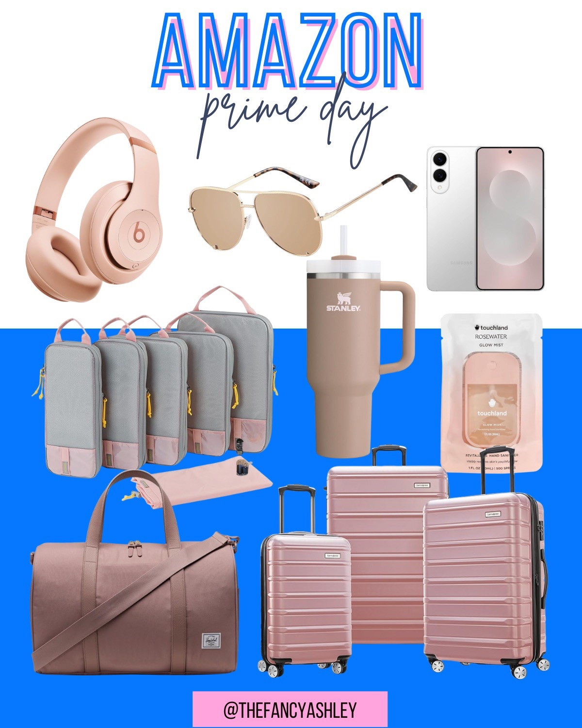 Amazon Prime Day is officially LIVE!! Sharing cute travel must-haves for all your summer road trips and vacays—cute luggage, a trusty Stanley, packing cubes, Beats headphones, and my fave hand sanitizer. 

#LTKSaleAlert #LTKTravel #LTKSeasonal