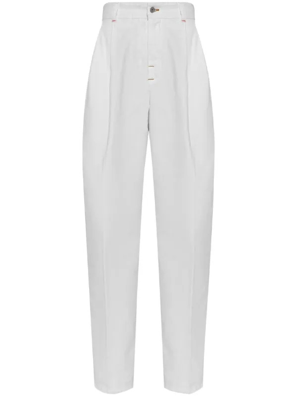Jacquemus Le De-Nîmes Curzio Trousers | White | FARFETCH | Farfetch Global