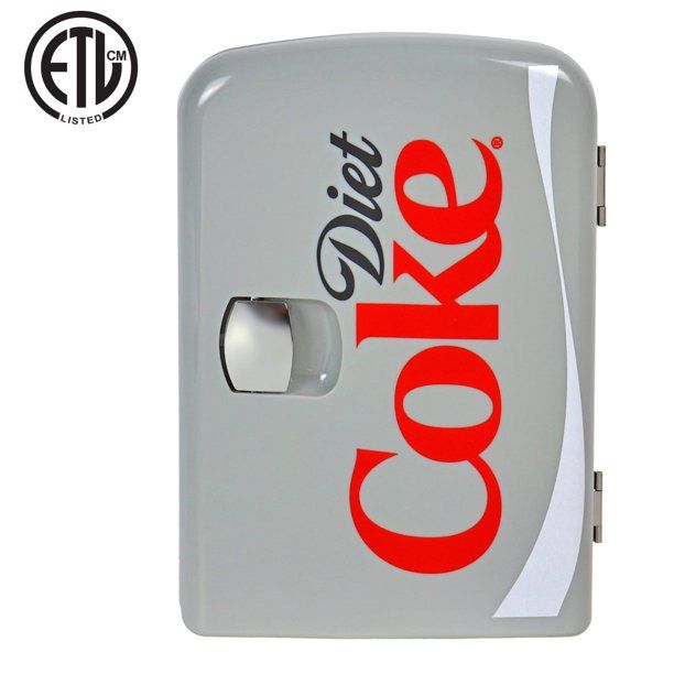 Diet Coke 4 Liter/6 Can Portable Fridge/Mini Cooler for Food, Beverages, Skincare - Use at Home, ... | Walmart (US)