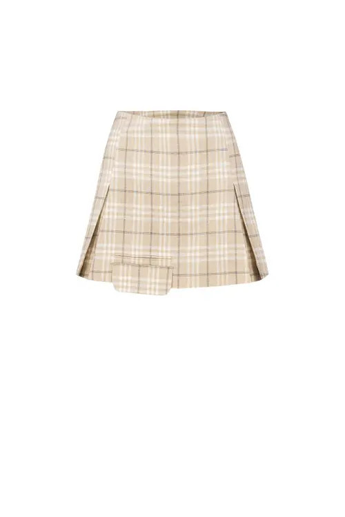 PCFG Linen Blend Free Heaven Pleated Mini Skirt in Beige at Nordstrom, Size Small | Nordstrom