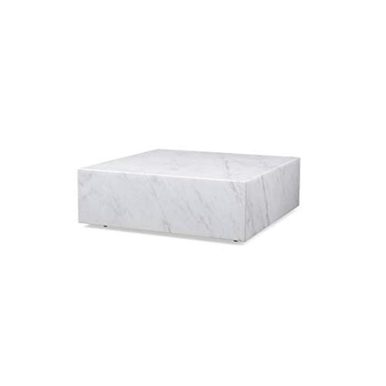 Cube Square white Marble coffee table, with casters - Walmart.com | Walmart (US)