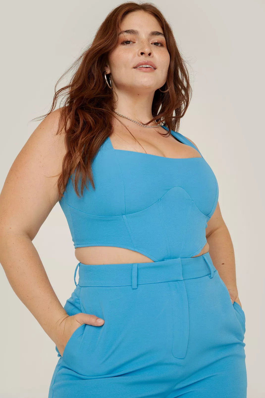 Plus Size Boned Seam Tailored Corset Top | Nasty Gal (US)