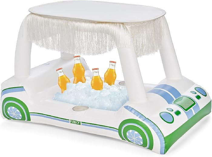 FUNBOY Mini Drink Cooler Inflatable Pool Float \u2013 Golf Cart Style Floating Cooler with Cup Ho... | Amazon (US)