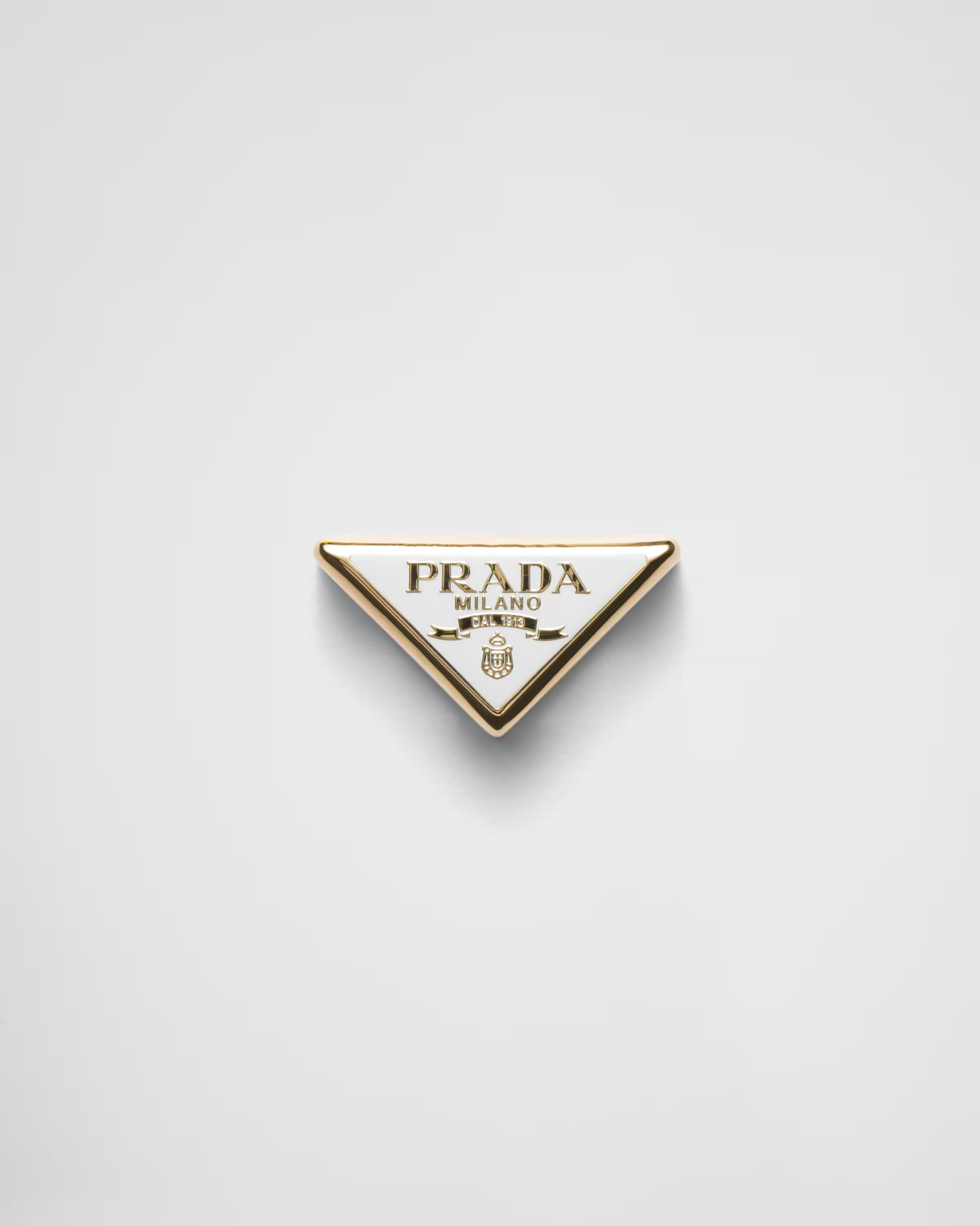 White Metal Scarf Clip | PRADA | Prada US