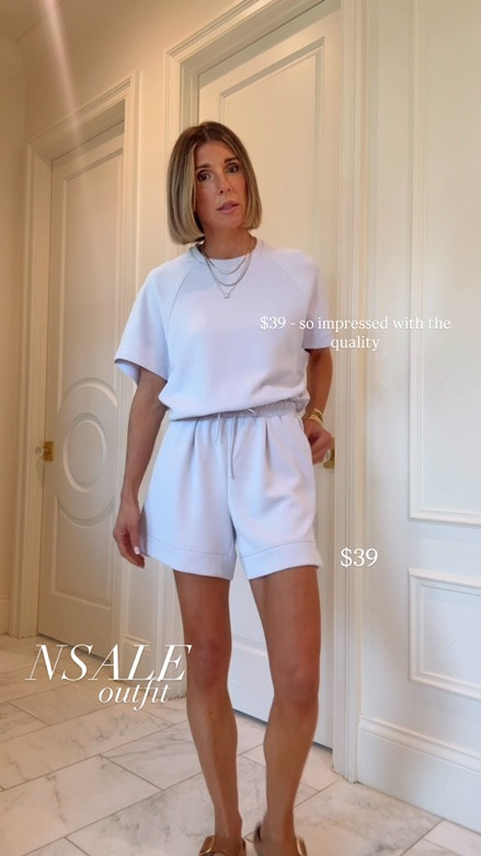 Such a good casual set from the nsale for $39 each. These come in 3 colors. Size down in the shorts they run a tad large