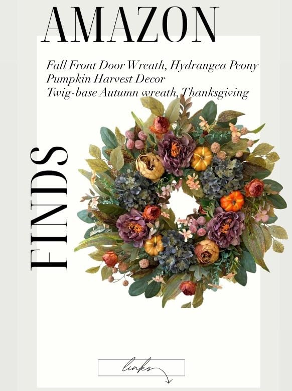 Add a touch of autumn to your door with this gorgeous wreath. Perfect for Thanksgiving and fall! ... | Amazon (US)