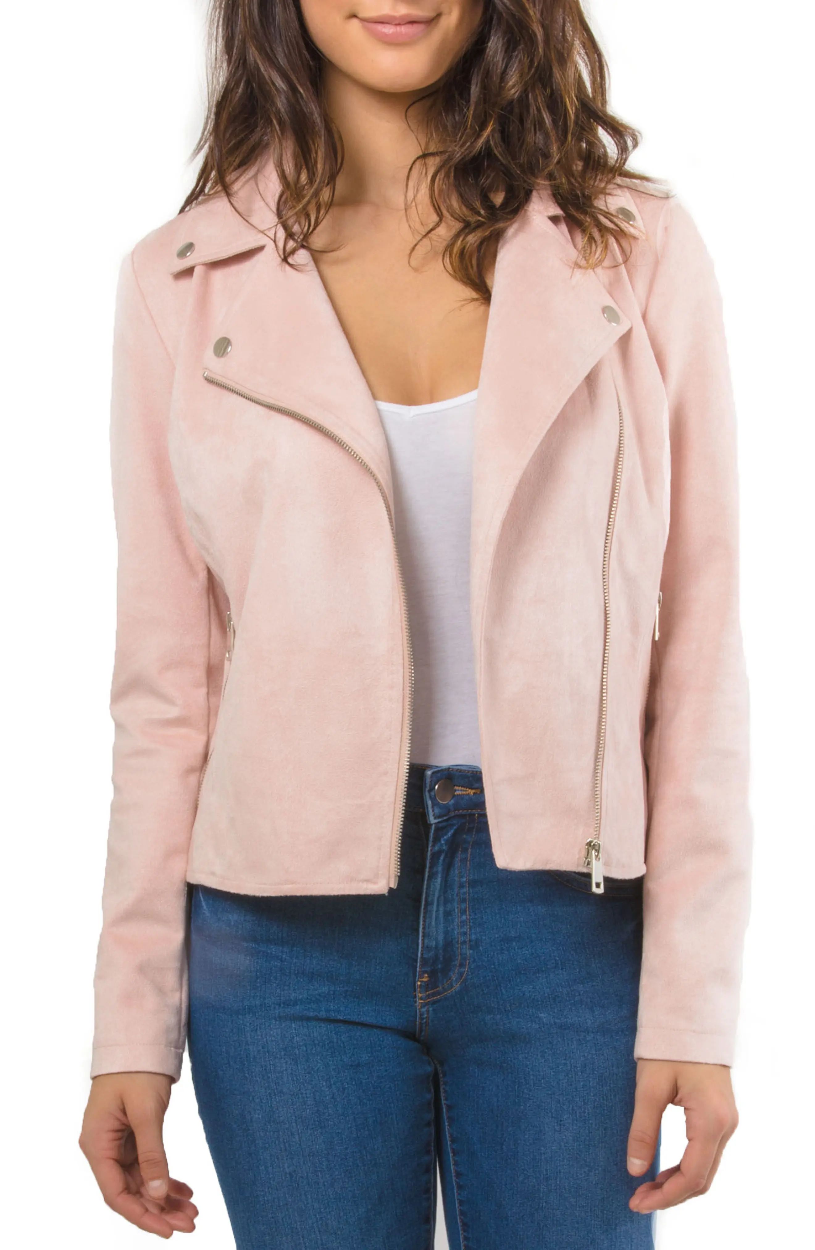 Faux Suede Biker Jacket | Nordstrom