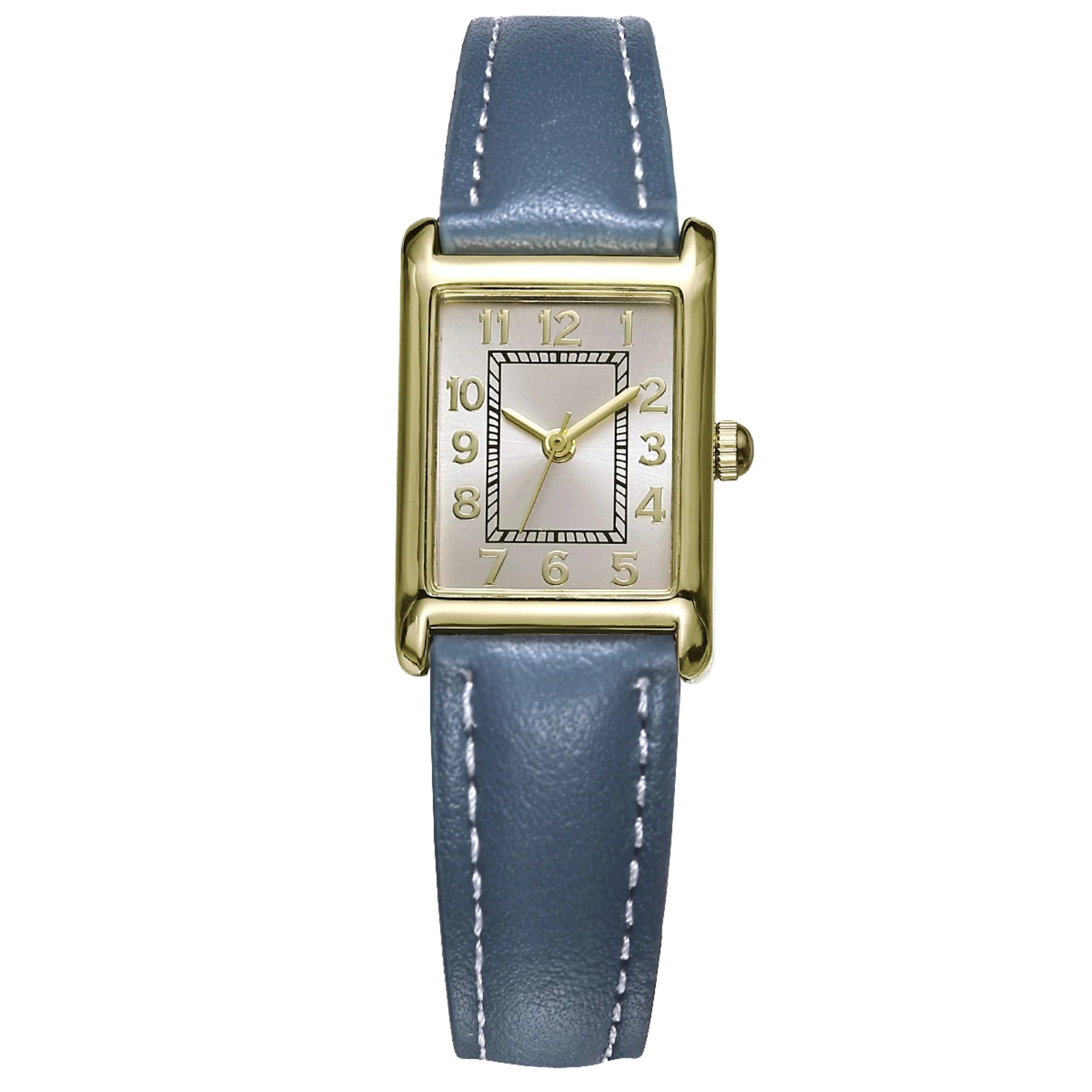 Time and Tru 21MM Womens Gold Tone Rectangual Case Strap Watch - Walmart.com | Walmart (US)