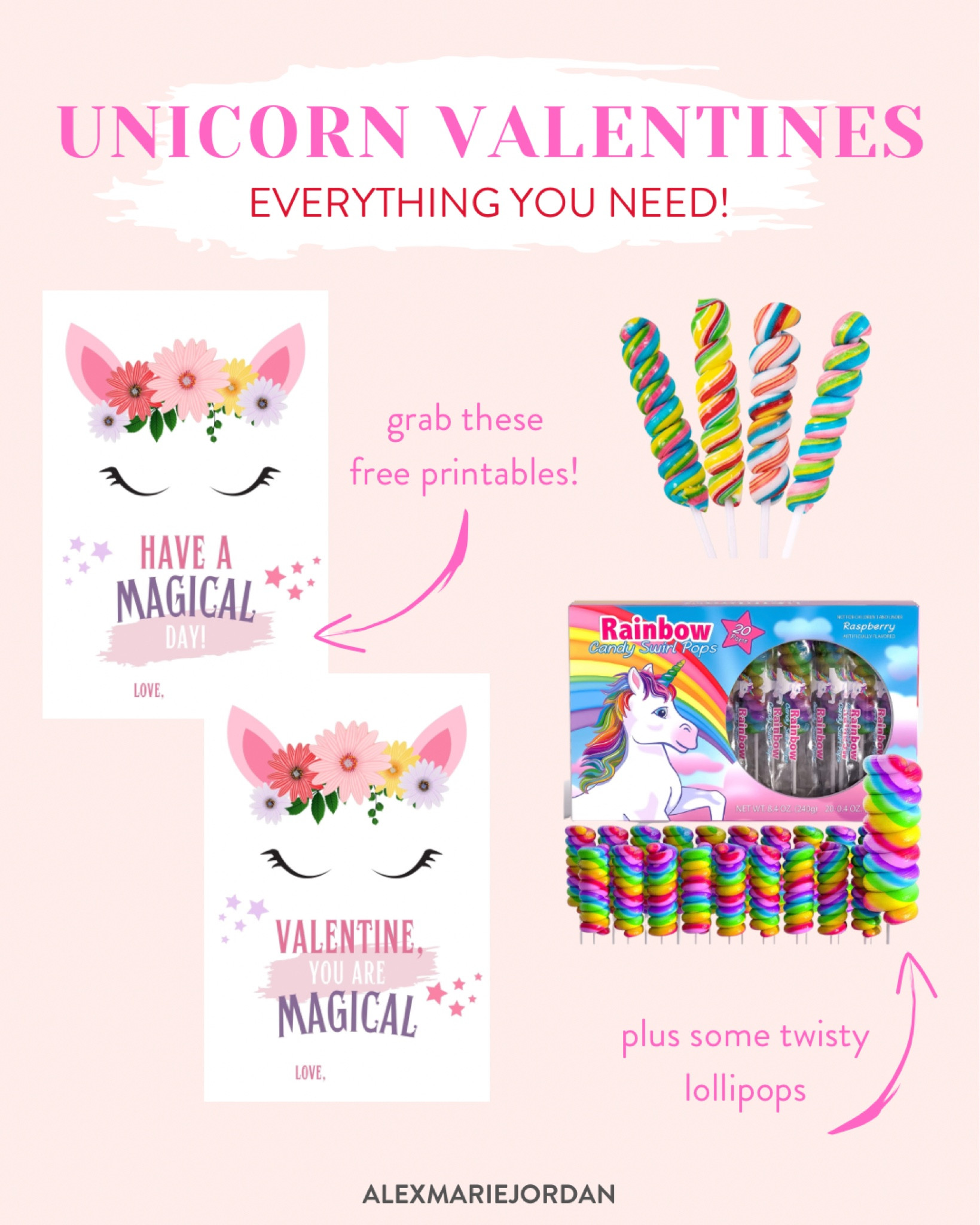 Unicorn valentines with a free printable tag you can grab some alexmariejordan.com 💌 

#LTKSeasonal #LTKKids #LTKParties