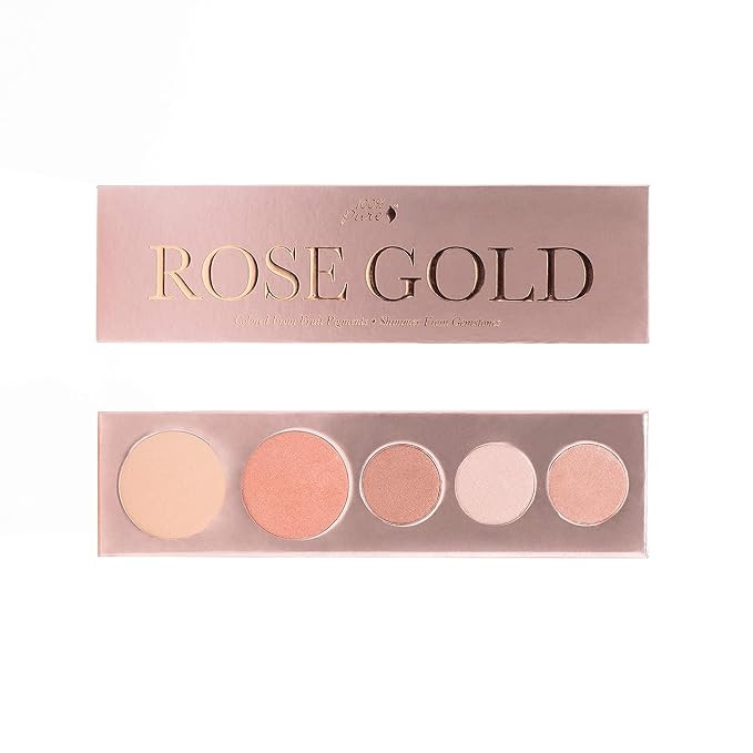 100% PURE Rose Gold Makeup Palette All in One Compact 3 Eyeshadow, Blush, Face Highlighter, Fruit... | Amazon (US)