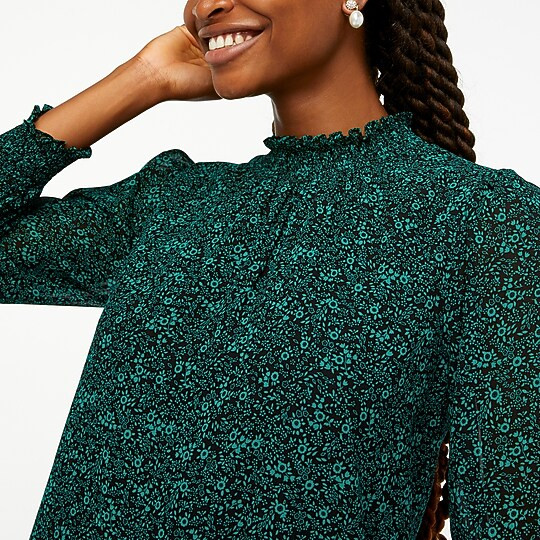 Smocked drop-waist mini dress | J.Crew Factory