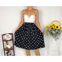 Vintage 1950S/60S Black Polka Dot Skirt | Etsy (US)