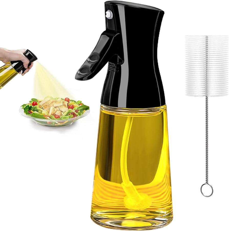 Oil Sprayer for Cooking, 180ml Glass Olive Oil Sprayer Bottle with Brush, Olive Oil Spray Mister,... | Amazon (US)