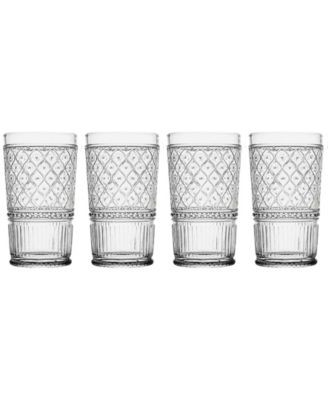 Godinger Claro Highball Glasses, Set of 4 - Blue | Macy's