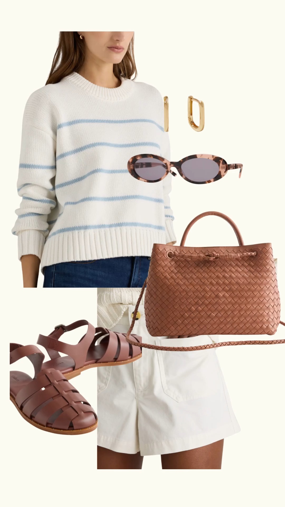 An easy outfit formula I repeat on warm days. Lightweight striped sweater + tailored shorts + classic leather sandals. The proportions work really well for petites (I’m 5’2), and every piece here mixes easily with the rest of my closet. These are the kinds of staples I reach for again and again.

Comment SHOP below to receive a DM with the link to this post on my LTK ⬇ https://liketk.it/5ZeZW #ltkpetite #ltkootd

@Quince 