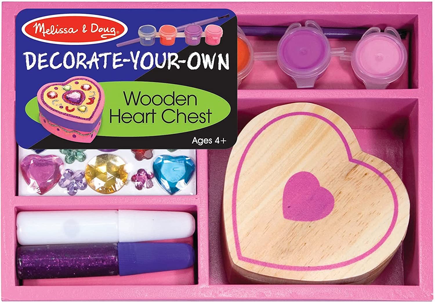 Melissa & Doug Decorate-Your-Own Wooden Heart Box Craft Kit | Amazon (US)