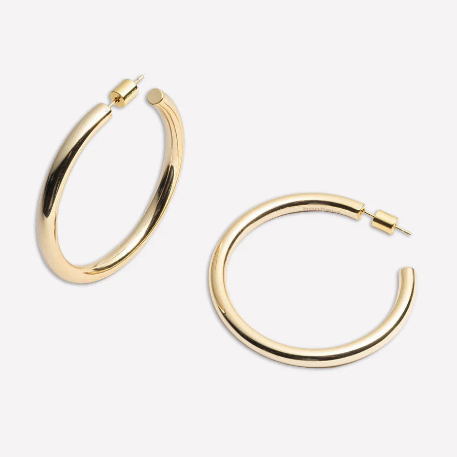 Madison Tube Hoops | BONHEUR JEWELRY