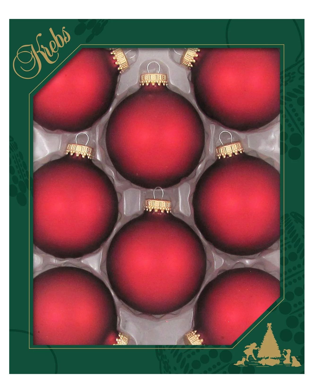 Glass Christmas Tree Ornaments - 67mm / 2.63" [8 Pieces] Designer Balls from Christmas By Krebs S... | Walmart (US)