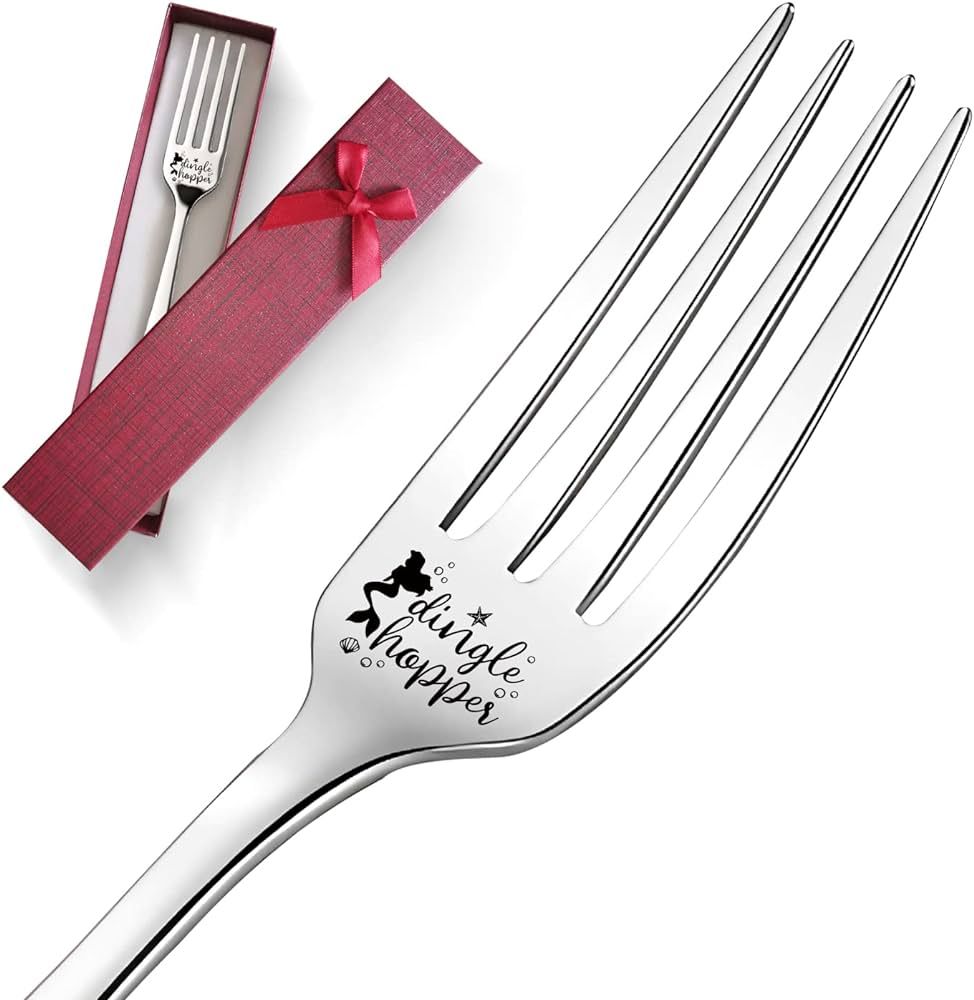 PZJIEAN Dingle Hopper Funny Engraved Stainless Steel Fork, Dinner Dessert Fork with Gift Box, for... | Amazon (US)