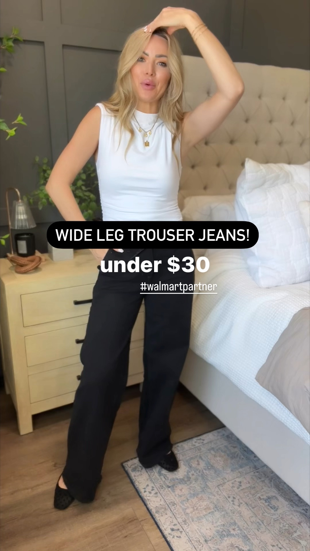 Loving this wide leg trouser Jean trend and these 2 options are both under $30 🎉  wearing size 0 in both 
Mock neck tank is $14 and the perfect office wear staple 
#walmartpartner #walmartfashion @walmartfashion

#LTKStyleTip #LTKSeasonal #LTKFindsUnder50