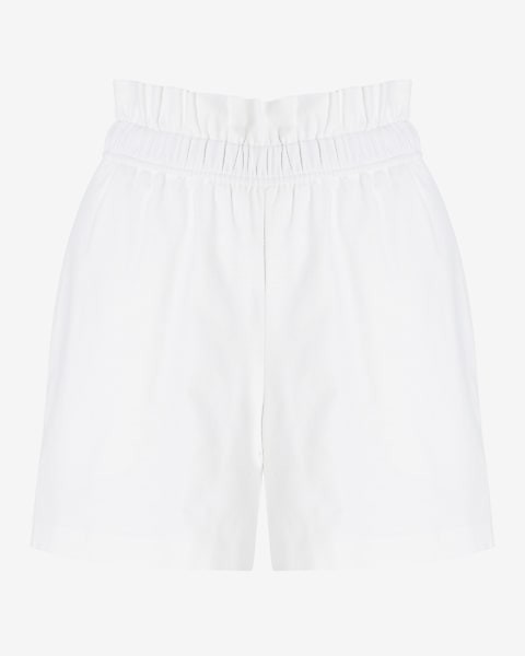 Super High Waisted Linen-Blend Pull On Paperbag Shorts | Express