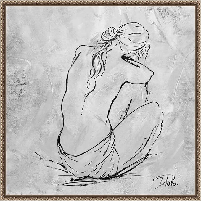 Amanti Art Framed Canvas Wall Art 22x22 Nude Sketch I by Patricia Pinto, Framed Wall Art Canvas, ... | Amazon (US)