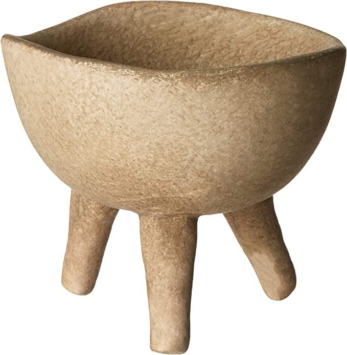 Creative Co-Op Small Matte Taupe Terracotta Footed Planter | Amazon (US)