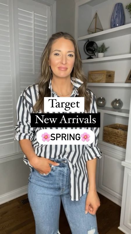 Target new arrivals for spring

Button down I sized up to a medium for an oversized fit
Pink satin top & skirt sized down to an XS 
Both tops tts small 
Jeans size 4
Sneakers tts 
Denim jacket sized up to medium 



#LTKstyletip #LTKFind #LTKSeasonal