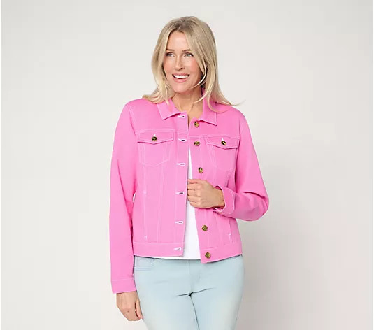Make Your Selection: Belle by Kim Gravel TripleLuxe Topstitched Jean Jacket | QVC