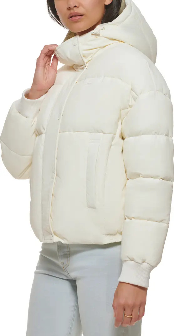 Cinch Waist Hooded Puffer Jacket | Nordstrom