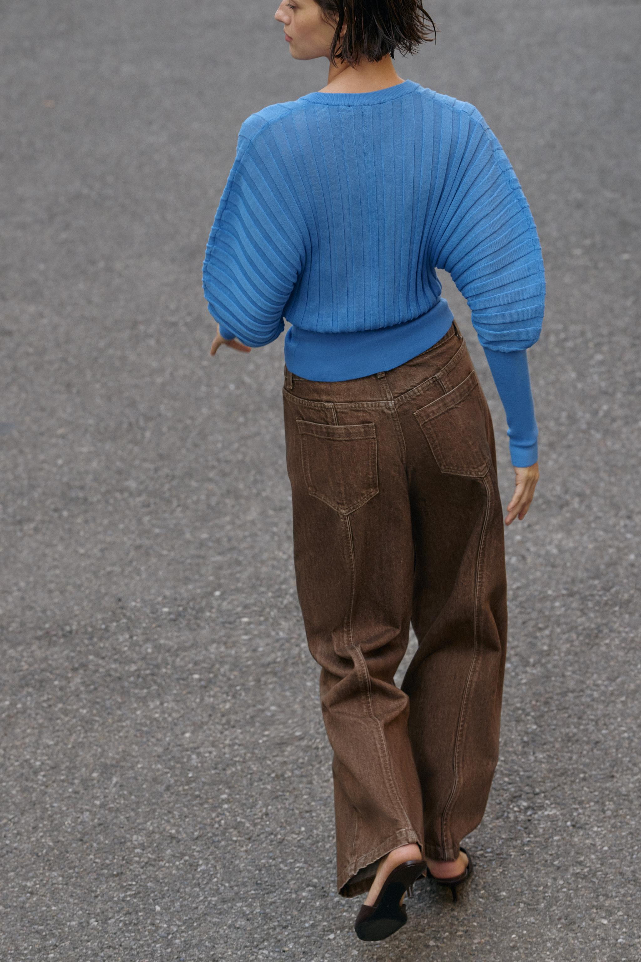 ACCORDION SLEEVE KNIT CARDIGAN | Zara UK