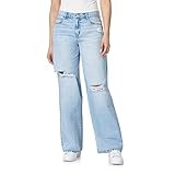 WallFlower Women's Juniors Instaclassic Skater High Rise Wide Leg Jeans | Amazon (US)