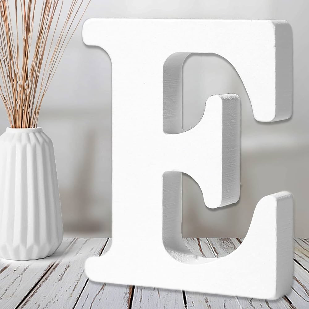 AOCEAN 6 Inch White Wood Letters Unfinished Wood Letters for Wall Decor Decorative Standing Lette... | Amazon (US)